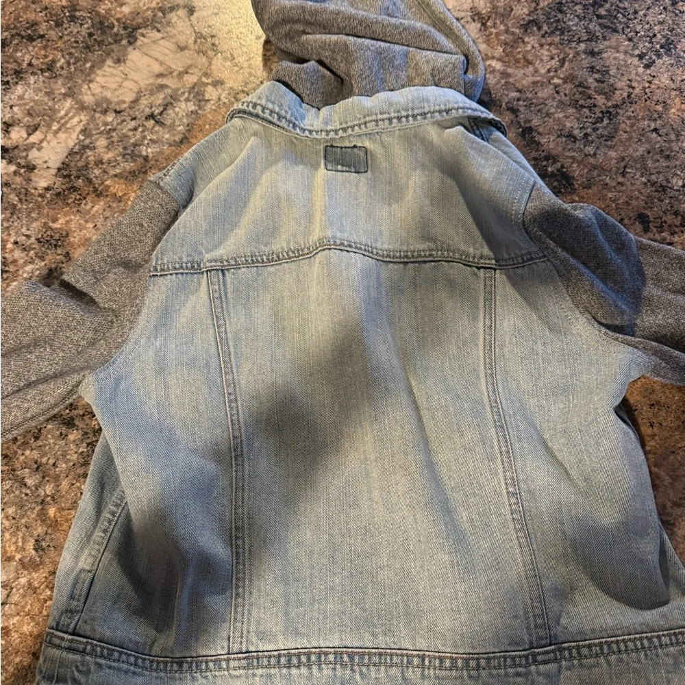 Women’s Denim and Gray Hooded Jacket from American Eagle - Picture 2 of 4